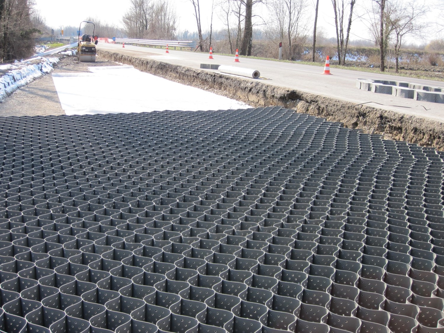 Polyester Flexibler Straßenbau Geocell